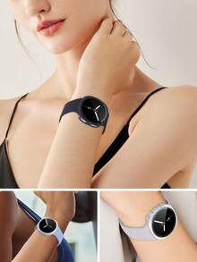6件組運動手錶保護殼，相容 Galaxy Watch 8 40mm 與 44mm，防震防刮硬 PC 外殼與鋼化玻璃螢幕保護膜二合一手錶殼，適合男女，時尚運動休閒智慧手錶保護殼 - 錶殼多色套裝2 - 查看 9