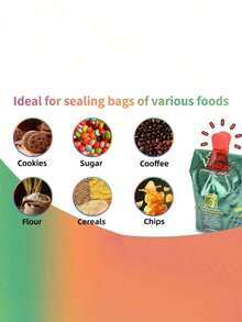 12pcs Colorful Magnetic Food Chip Clips - Airtight Seal Clips For Snacks, Spices, Fridge Magnets, Personalized Sealing Clips, Photo Magnets, Household Items, Kitchen Decor, Suitable For Home Kitchen Storage, Mini Family Set, Mother's Day Gift, Best Gift For Family And Friends (Random Color) - Multicolor - View 9