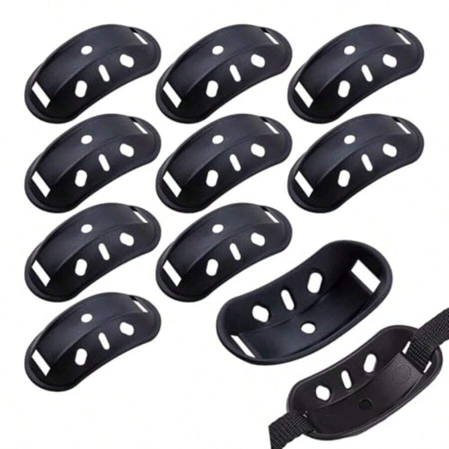 10Pcs Versatile  At Elmet Cin Strap Pad Soft Rubr Padding  Enanced Comt Plastics Protective Cin Pad  Bike Football Elme Skateboard Wrestling Eadgear - As Pic - View 1