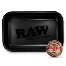 Matte Black 'd Cigarette Rolling Tray Size - Small Elegant And Sleek Black On Black Finish With Smooth Rounded Edges - Đen - Xem 3
