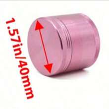 1pc 4-Layer Multi-Color Aluminum Alloy Grinder, Compact & Precise, Convenient For Grinding & Crushing, Kitchen Essential, Premium Metal Multi-Purpose Grinder For Peas, Soybeans, Spices, Portable & Compact Home Accessory, Halloween Gift, Christmas Home Decor - 40mm-màu hồng - Xem 13