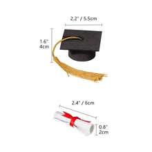 1 Set 2026 Graduation Hat Tassel Cake Toppers Graduation Cap Cake Topper Graduation Party Table Centerpieces Gold Graduation Cake Toppers For Graduation Party - A - View 6