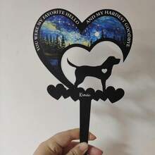 Personalized Pet Photo Acrylic Garden Stake Light Catcher, Gift For Pets - A - View 6