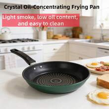 [Chảo chống dính] Chảo đáy phẳng chống dính phủ kim cương tinh thể, dày dặn, ít khói, thích hợp cho bếp ga và bếp từ. - Xem 1