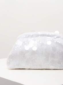 Women's Sequin Clutch Bag, Random Pattern, Suitable For Evening, Party, Wedding And Other Occasions, Elegant Ladies' Gift - White - View 4