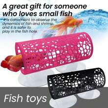 Đồ chơi đường hầm cho cá cảnh, hang trú ẩn và sân chơi cho cá Betta, thích hợp cho cá Betta, cá Guppy và các loài cá sống ở đáy. - Nhiều màu - Xem 4