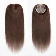 SHINEHAIR 5x5 Hairpiece For Women – Natural Colored Straight Hair (Black / Light Shades) - A Natural-Looking Hairpiece For The Top Of The Head. Features A Real Hair Fringe To Enhance And Frame The Face. - S4 - 查看 9