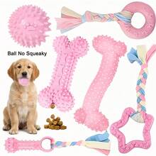 3pcs/6pcs Soft & Durable Teething Toys For Teddy Dog Puppies, TPR Material Durable Rope Knot Dog Toys, Suitable For Small & Medium Dogs, Relieve Boredom & Clean Teeth, Interactive Pet Supplies - Multicolor - View 3