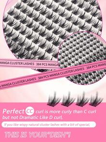 DIY Lash Extensions Book 384PCS Individual Lashes Clusters D Curl Lash Clusters Eyelash Extension At Home False Eyelashes Lash Clusters, Eyelash Clusters, Individual Eyelashes, Lashes, Fake Lashes - View 5