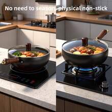 Traditional Big Belly Iron Wok, Viral Model Big Belly Wok, Handmade Iron Wok For Home Use, No Coating, Non-Stick - View 4