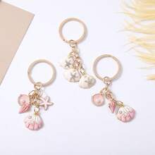 3 Món phụ kiện túi xách cao cấp gồm các giọt dầu, vỏ sò, sao biển, ốc xà cừ, ngọc trai, thích hợp để trang trí túi xách nữ, mặt dây chuyền. - Nhiều màu - Xem 4