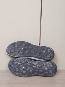 Van Skr 新款春夏针织网面女鞋，透气软底一脚蹬乐福鞋，轻便舒适休闲运动鞋 - 深灰色 - 查看 7