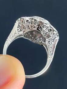 1 PC Glamorous Cubic Zirconia Ring For Women For Wedding Engagement Anniversary Party Jewelry Valentine's Day Gift - 1# - View 6