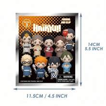 Crunchyroll 1pc 官方“排球！！”盲盒 3D 人物吊坠，包括 Hinata Shoyo、Kageyama Tobio、Tsukishima Kei、Nishinoya Yu、Sukawara Koushi、Tanaka Ryuunosuke、Azumane Asahi、Sawamura Daichi、Yamaguchi Tadashi 动漫人物钥匙扣，适合动漫收藏家背包装饰 - 彩色 - 查看 4