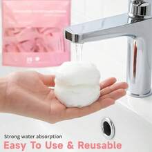 Compressed Towels, 30 Counts Disposable Compression Towels, 100% Cotton Soft & Absorbent Individually Wrapped Compressed Wipes, 24*30cm Large Size Portable Travel Towels, Reusable Face Towels For Travel, Camping, Hotel, Gym, Daily Cleaning & Makeup Remover - Blue - View 4