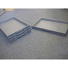 5 Grey Plastic Storage Removal Crates Box Container 8L - View 1