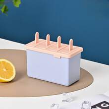 1 khuôn làm kem que tự làm - Khuôn silicon kèm que, tùy chọn 4/8 ô, chất liệu lý tưởng cho các món tráng miệng tự làm mùa hè và đồ ăn nhẹ cho trẻ em. - Nhiều màu - Xem 8