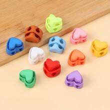 10/50 piezas Hebillas con forma de corazón de colores, hebillas colgantes, hebillas de cuerda, hebillas de resorte con forma de corazón, hebillas con forma de hocico de cerdo, hebillas elásticas ajustables, hebillas de cierre, anillos de hebilla lindos, insignias, hebillas ajustables - Paquete mixto de 10 piezas - Ver 8