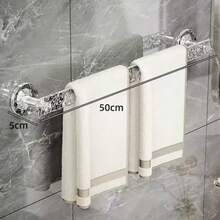Transparent Acrylic Bathroom Towel Rack & Slipper Hanger, No Drilling Required, Convenient Drainage, Multiple Combinations, Suitable For Kitchen, Bathroom, Toilet Storage - View 13