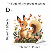 1/5套可愛舒適卡通動物主題牆貼（親子主題）- 可移除自黏防水PVC貼紙 - 適合裝飾客廳、臥室、浴室、兒童房和辦公室 - 牆貼 - 查看 11