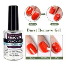 VERONNI 1瓶15毫升神奇速效卸甲水 - 3秒轻松卸除凝胶指甲油和延长甲，温和便捷，是居家美甲和美甲沙龙的理想之选。 - 無色 - 查看 3