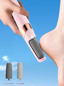 1pc Electric Foot Callus Remover, USB Rechargeable Foot File With 2 Speed Settings, Replacement Rollers & LED Light, Professional Hard Skin & Callus Removal Foot Care Tool For Men & Women, Perfect Gift For Wife, Husband, Female Friends - Multicolor - View 16