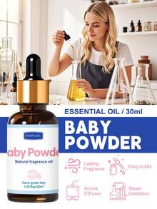 EMBRACEX. EMBRACEX 30ml Talcum Powder Essential Oil With Dropper, Refreshing And Gentle Talcum Powder Fragrance Oil, Gift - Suitable For Soap, Candles, Bath Bombs, Aroma Diffusers, Daily Use, Elegant Fragrance Brand Essential Oil - Baby Powder - View 4