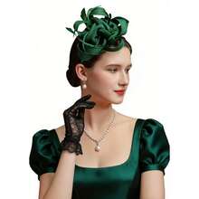 1 chiếc mũ cài tóc đính hoa và lông vũ, kiểu dáng Bohemian cổ điển thanh lịch, thích hợp cho các bữa tiệc, đám cưới, tiệc trà, tiệc cocktail, ngày hội đua ngựa, phù hợp cho mọi mùa. - HA9186 - Xem 3