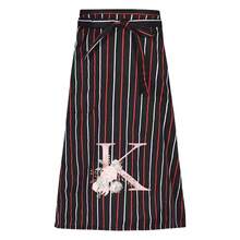Apron Oil-Proof Waterproof Household Cooking Kitchen Apron Chef Work Apron Adjustable Adult Waist Apron Pink Flower 26 Initial Letter A-Z Coffee Overalls With Pocket Kitchen For Men Women Necessary - 1pc - Black and Red Bar - View 14