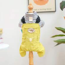 PETCIRCLE 1件宠物衣服，狗狗服装，春夏新款薄款四腿围兜裤，适合小型犬 - 橄榄绿 - 彩色 - 查看 12