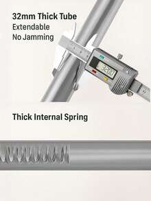 Floor-Standing Clothes Drying Rack For Home Use In Bedroom, Floor-Standing Clothes Drying Rack For Balcony Window, Free Of Punching, Retractable Rod - Three Wings - View 9