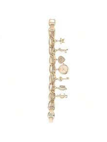 Juicy Couture Women's Bracelet Watches Set Quartz Wristwatches for Women  Crystal Accented Charm Bracelet Watch, Gift For Her - 金色 - 查看 5