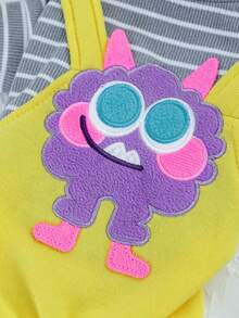 PETCIRCLE 1 bộ quần áo liền thân cho thú cưng, quần yếm kiểu dáng quái vật Dopamine mùa xuân/hè mới - màu vàng - Màu vàng - Xem 6