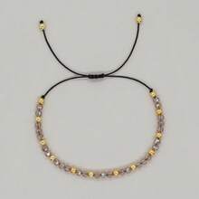 1pc Fashion Minimalist Red Gold Beaded Bracelet, Bohemian Colorful Beaded Bracelet, Lucky Bracelet, Adjustable Drawstring Design, Stackable Beaded Bracelet, Suitable For Daily Commute, Summer Outing, Gift For Family, Friends, Lover, Birthday, Home, Best Gift - Multicolor - View 11