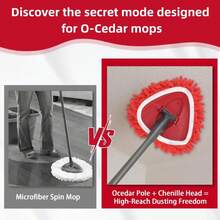 Chenille Duster Heads O-Cedar 2025 Unique Design Heads Turn Mop Into Long-Handle Duster Dry Cleaning Trap Bucket & Handle Not Included - 1 - View 4