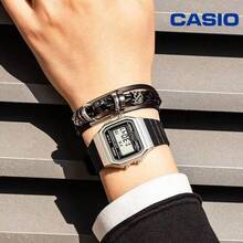 Casio 卡西欧经典数字手表复古方形表盘30米防水LED背光石英腕表F-91W-7A - 均碼 - 查看 5