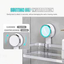Suction Cup Bathroom Shelf, No Drilling Required Removable Bathroom Storage Rack, Max Load 15kg, Suitable For Bathroom And Kitchen - A - View 5