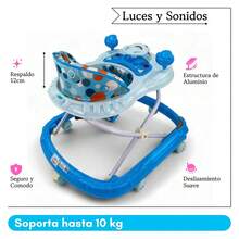 THE BABY SHOP Andadera Plegable Carrito C/ Altura Ajustable Mod. Gl181 - Azul - Ver 4
