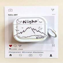 线条设计苹果无线耳机防摔保护套，适用于无线耳机充电盒，防刮防摔 - 彩色 - 查看 9