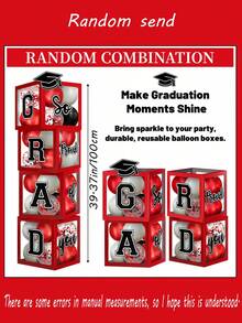 2026 Graduation Decorations, Red And Black Graduation Decorations, 2026 Arch Tool Kit Containing Letters, 2026 Middle School, High School, College And More Graduation Supplies - Red Balloon Box - View 3