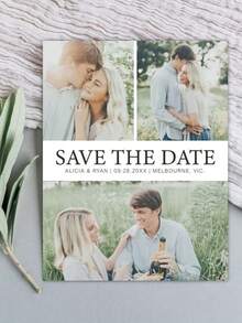 Personalized Save The Date Cards Featuring A Photo, Custom Wedding Announcement Postcards, Modern Wedding Invitations, And Engagement Party Invites, Available In Sets Of 1 To 5 - Multicolor - View 7