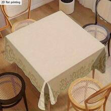 1pc Elegant Beige Tablecloth - Soft, Machine Washable, Easy To Clean, Rectangular Design For Indoor/Outdoor Use, Perfect For Themed Parties & Home Decor - Nhiều màu - Xem 8