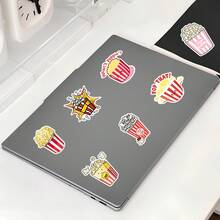 50pcs Cute Cartoon Popcorn Snack Stickers, American Creative Fun Decorative Stickers For Notebook, Mirror, Scrapbooking DIY Funny Stickers Kindle Scrapbook Supplies Laptop Sticker - 50 Popcorn Sheets - View 10