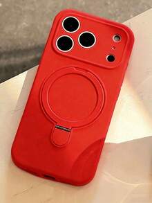 Magnetic Wireless Charging Soft Silicone Protective Case For IPhone 17 Air 17 16 15 14 13 12 11 Pro Max 16e - Red - View 2