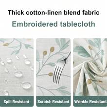 Pahajim Nappe de cuisine - Blanc-Vert - Voir 3
