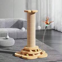 Trụ cào móng cho mèo bền chắc, không rụng lông, có tấm cào móng nâng cao, bảng cào móng thẳng đứng mới, đồ chơi tự giải trí bền chắc cho mèo. - Xem 6