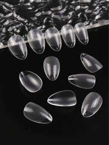 240片短杏仁形透明假指甲按压式美甲用品 - 查看 1