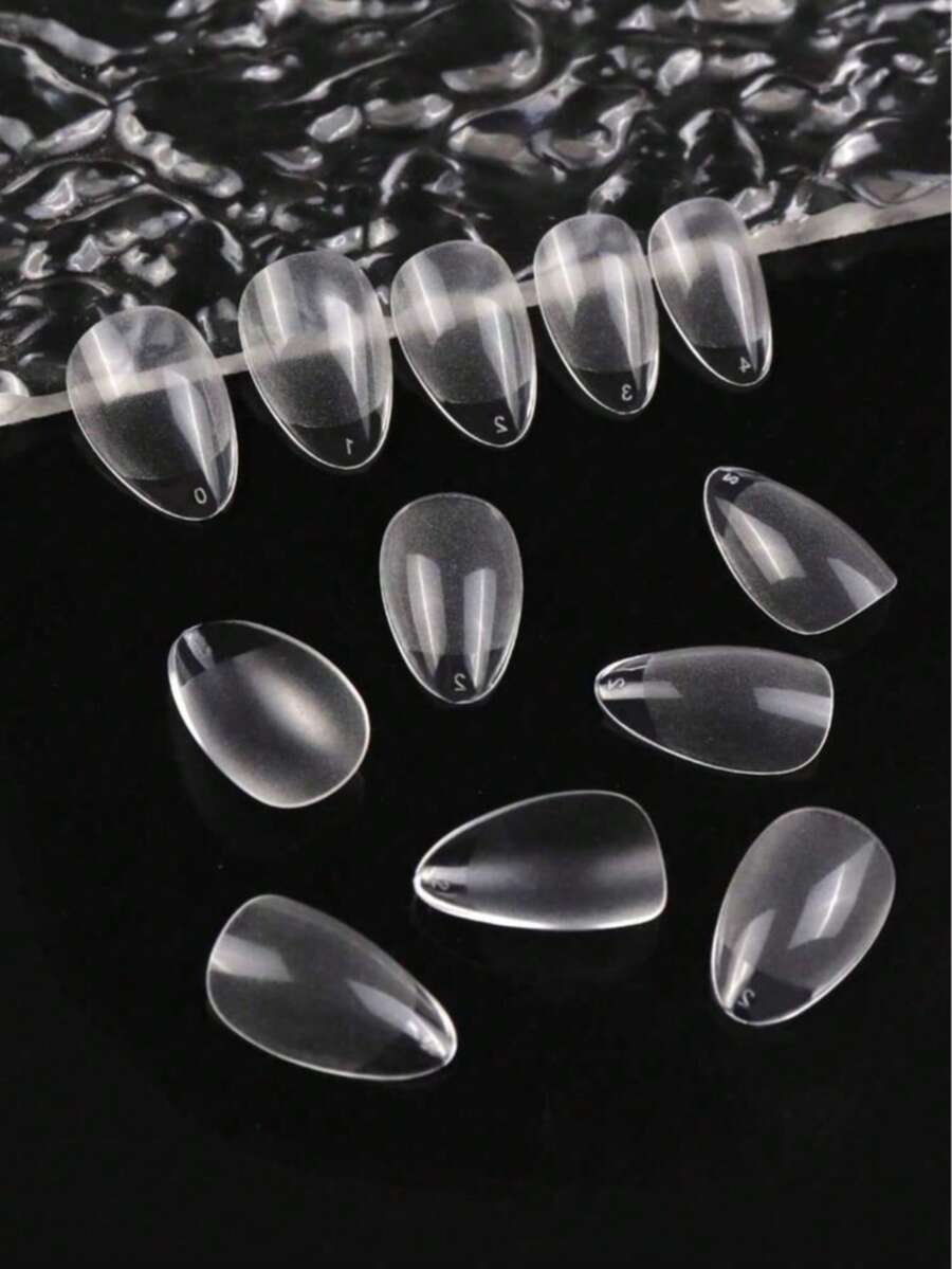 240片短杏仁形透明假指甲按压式美甲用品 - 查看 1