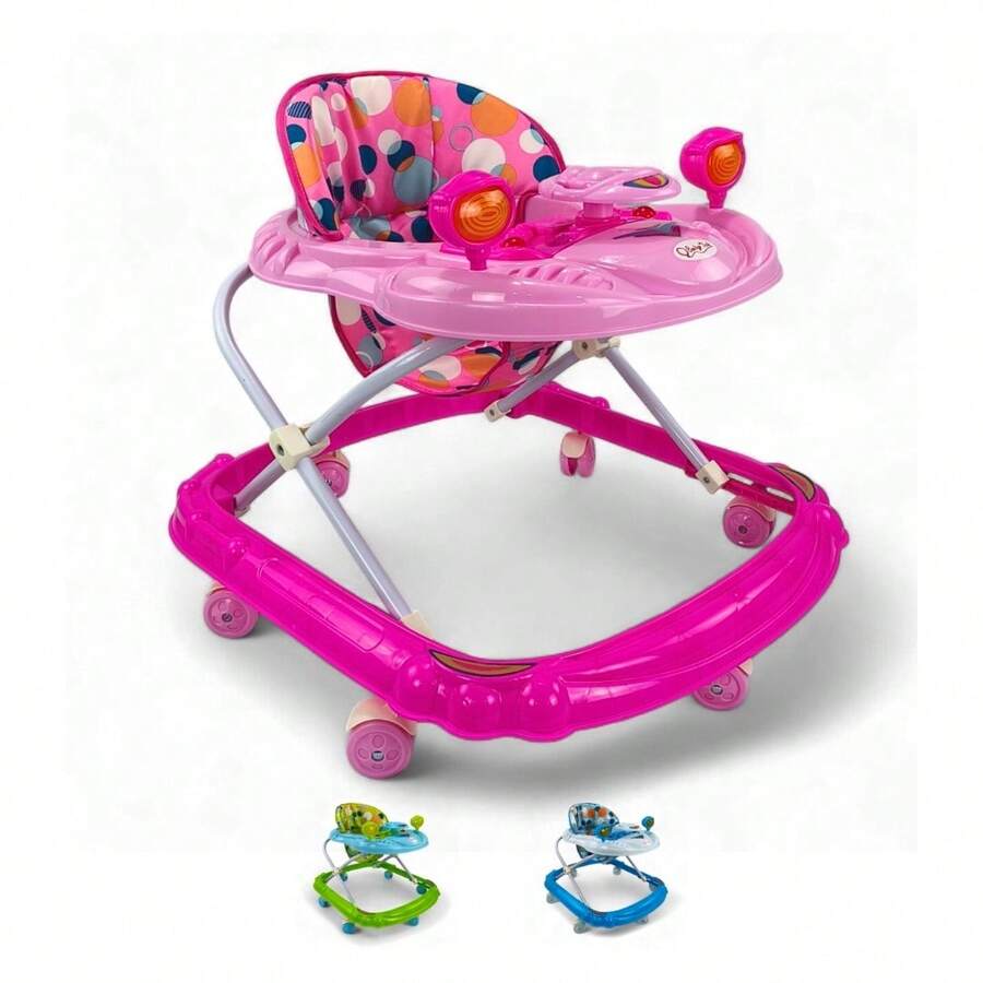 THE BABY SHOP Andadera Plegable Carrito C/ Altura Ajustable Mod. Gl181 - Rosa - Ver 1