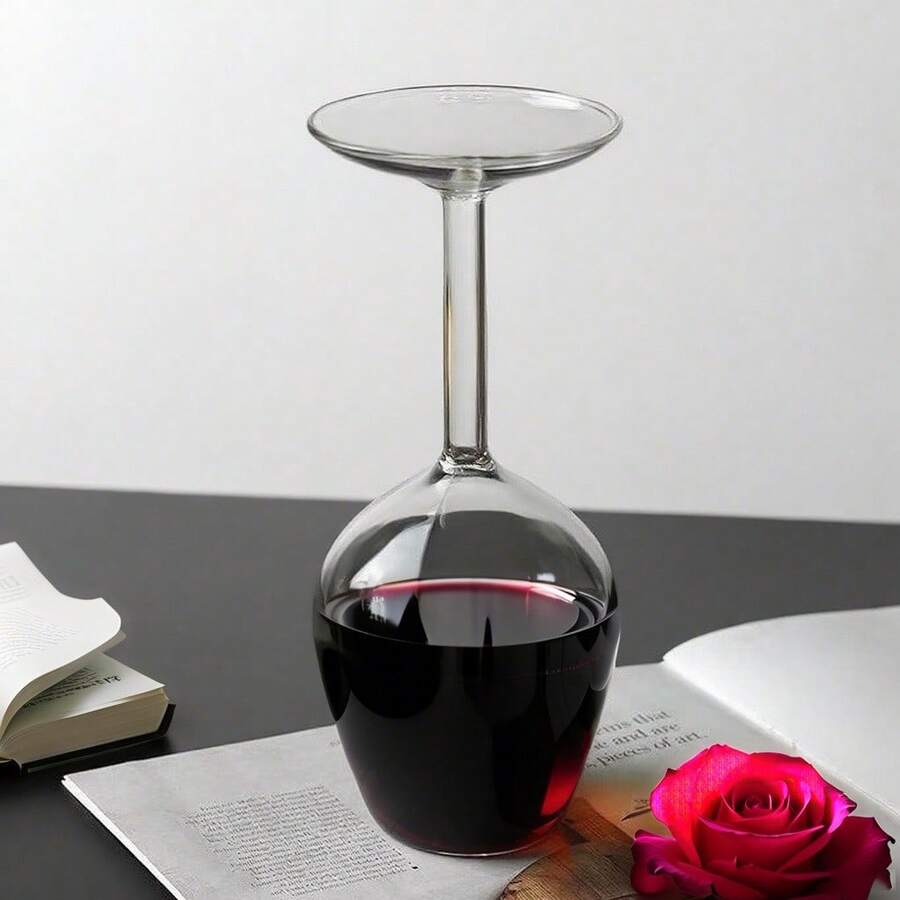 1个13.5盎司独特倒置葡萄酒杯，适用于烈酒和鸡尾酒，是家庭酒吧和餐厅的理想之选，提升您的饮酒体验。 - 無色 - 查看 1